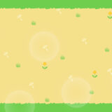 たんぽぽと春の野原の背景【イラストフリー素材】