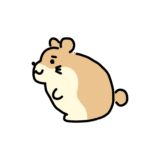 横を向いているハムスター
