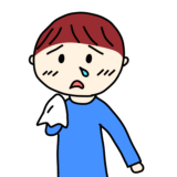 鼻水が出た男の子