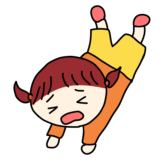転んだ女の子