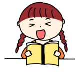 マンガを読んで笑っている女の子
