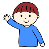 パーを出している男の子