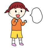 おしゃべりしている女の子