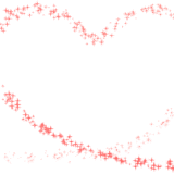 ハート型のキラキラ