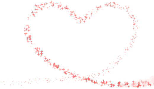 ハート型のキラキラ