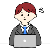 パソコンで困るビジネスマン