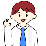 右手を挙げる男性