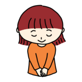 お辞儀をしている女の子
