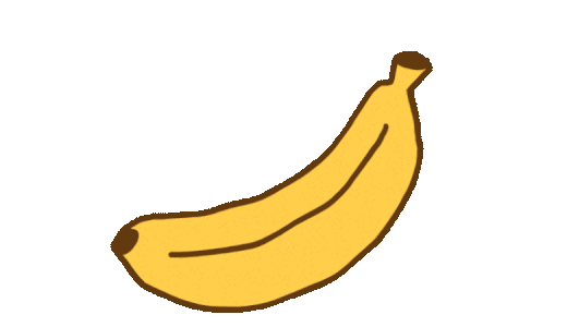 バナナの動くイラスト【GIF】