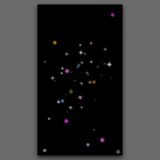 カラフルな星のパーティクル