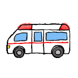 救急車の動くイラスト【GIF】