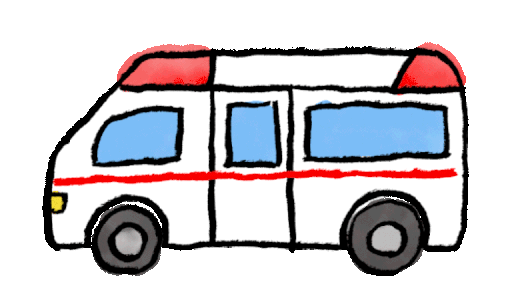 救急車の動くイラスト【GIF】