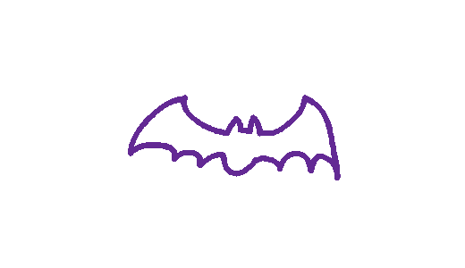 ハロウィンの動くイラスト【コウモリ】