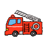 消防車の動くイラスト【GIF】