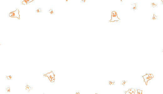 お化けフレームの動くイラスト【GIF】