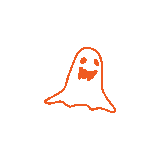 ハロウィンの動くイラスト【お化け】