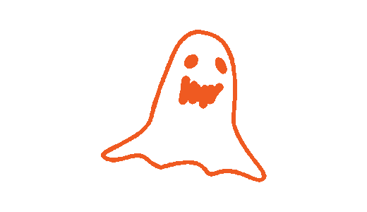 ハロウィンの動くイラスト【お化け】