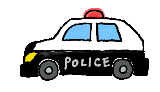 パトカーの動くイラスト【GIF】
