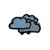 ゆらゆら動くお天気イラスト【雨】