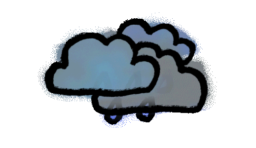 ゆらゆら動くお天気イラスト【雨】