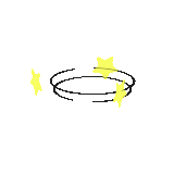 くるくる星の動くイラスト【GIF】